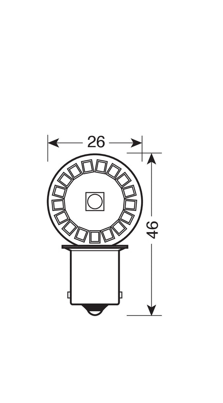 24/28V Hyper-Led 102 - 34 SMD x 3 chips - (P21W) - BA15s - 2 pz - D/Blister - Bianco