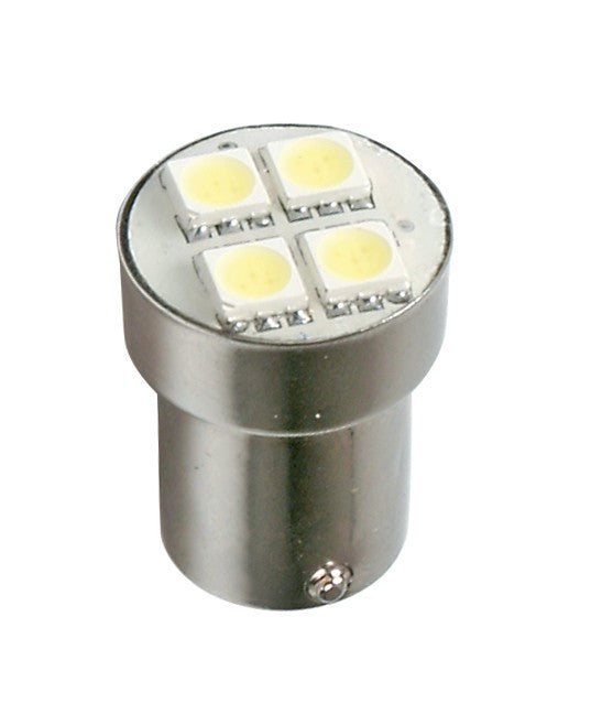 24/28V Hyper-Led 12 - 4 SMD x 3 chips - (P21W) - BA15s - 1 pz - D/Blister - Arancio - Doppia polarità