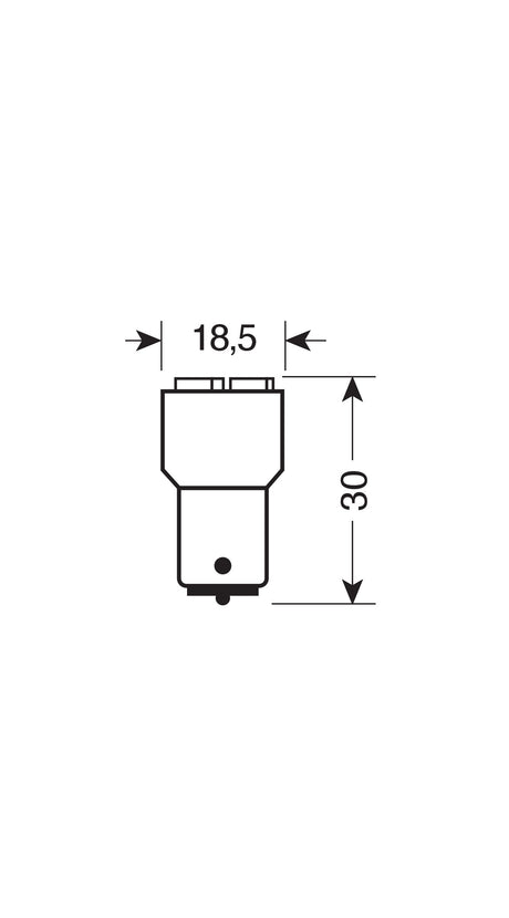 24/28V Hyper-Led 12 - 4 SMD x 3 chips - (P21W) - BA15s - 1 pz - D/Blister - Arancio - Doppia polarità
