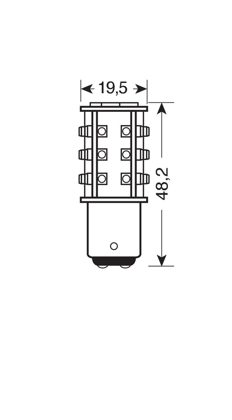24/28V Hyper-Led 39 - 39 SMD x 1 chips - (P21/5W) - BAY15d - 1 pz - D/Blister - Bianco - Doppia polarità