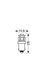 24/28V Hyper-Led 15 - 5 SMD x 3 chips - (T4W) - BA9s - 2 pz - D/Blister - Bianco - Doppia polarità