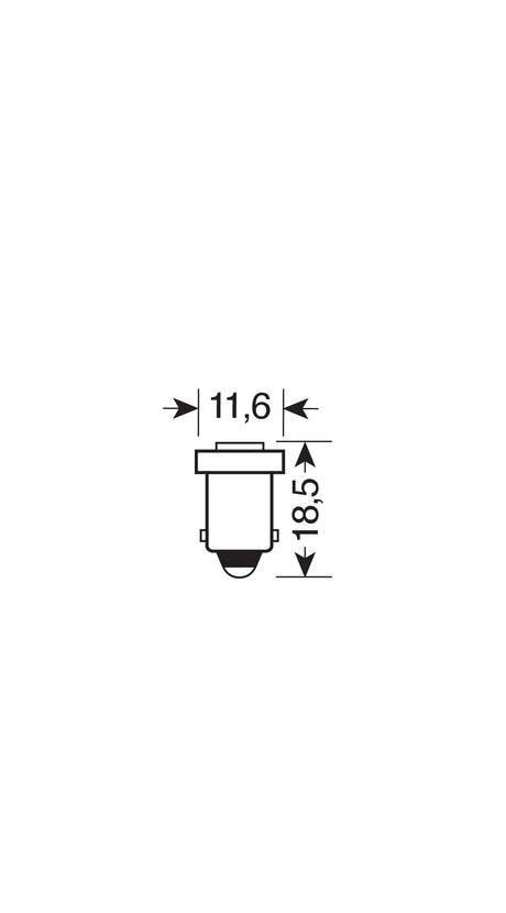 24/28V Hyper-Led 3 - 1 SMD x 3 chips - (T4W) - BA9s - 2 pz - D/Blister - Bianco - Doppia polarità