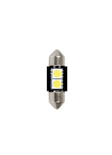 24/28V Hyper-Led 6 - 2 SMD x 3 chips - 10x31 mm - SV8,5-8 - 2 pz - D/Blister - Bianco - Doppia polarità