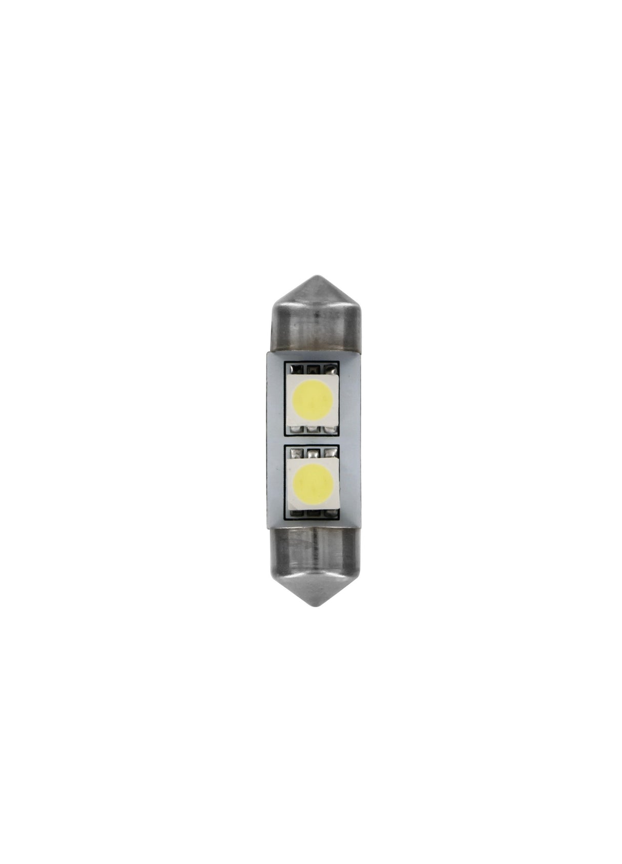 24/28V Hyper-Led 6 - 2 SMD x 3 chips - 10x31 mm - SV8,5-8 - 20 pz - Busta - Bianco - Doppia polarità