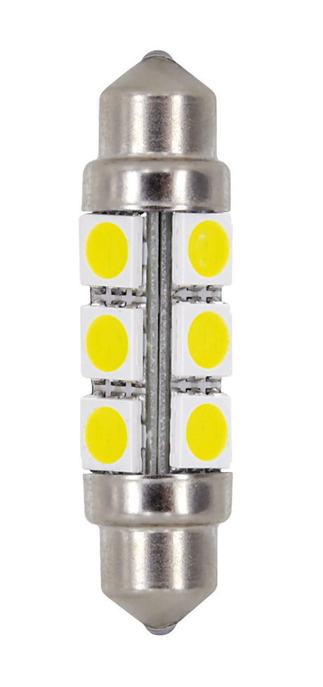 24/30V Hyper-Led 36 - 12 SMD x 3 chips - 11x41 mm - SV8,5-8 - 2 pz - D/Blister - Bianco - Doppia polarità