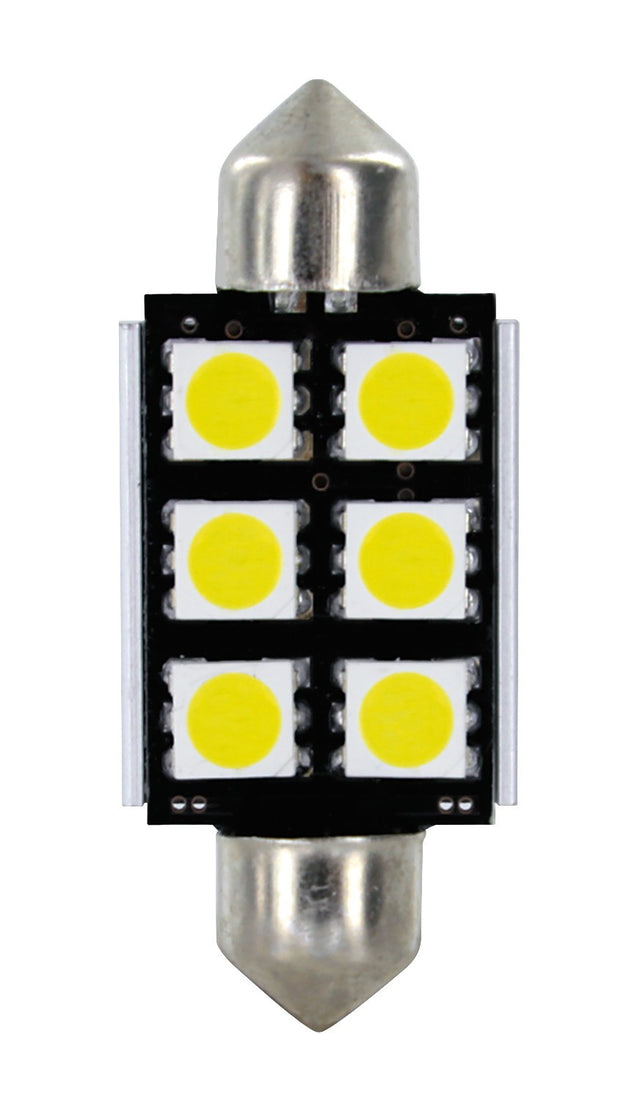 24/30V Hyper-Led 18 - 6 SMD x 3 chips - 15x39 mm - SV8,5-8 - 2 pz - D/Blister - Bianco - Doppia polarità