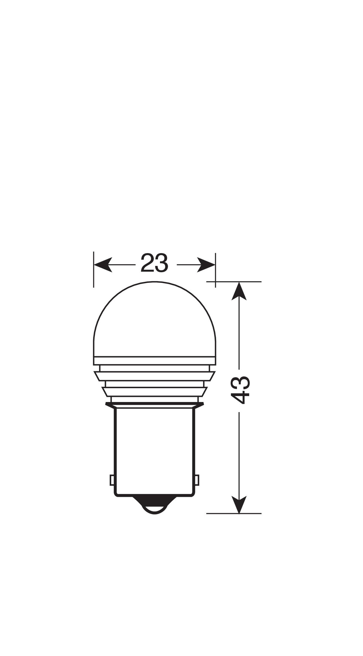 10-30V Mega-Led 9 - 1 SMD x 9 chips - (P21W) - BA15s - 1 pz - D/Blister - Bianco