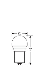 10-30V Mega-Led 9 - 1 SMD x 9 chips - (P21W) - BA15s - 1 pz - D/Blister - Bianco