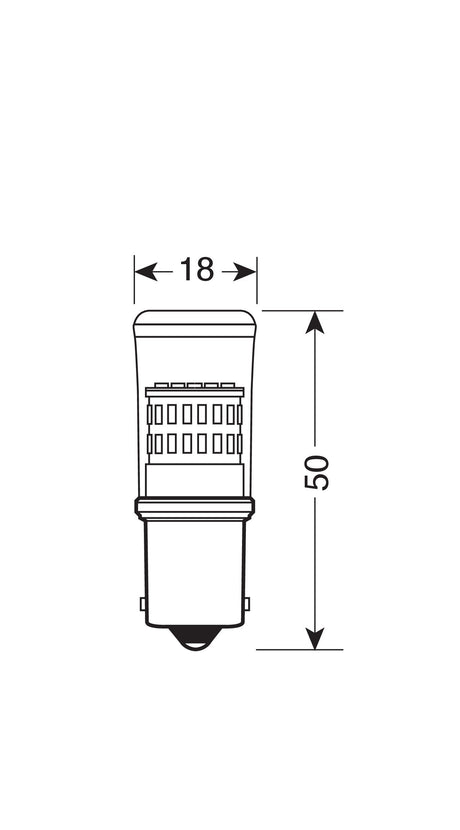 12-28V Mega-Led 48 - 48 SMD x 1 chip - (P21W) - BA15s - 1 pz - D/Blister - Bianco - Doppia polarità