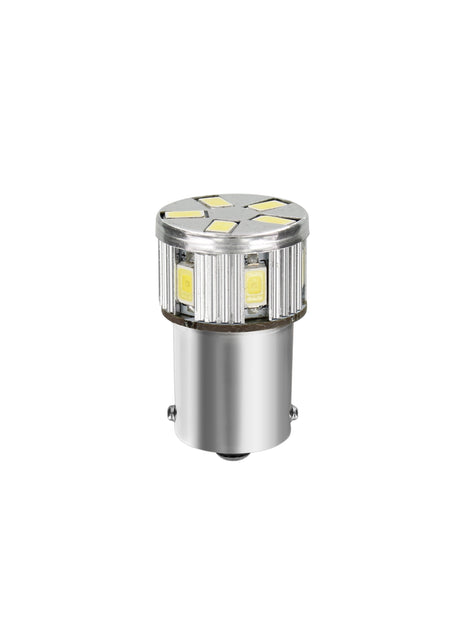 10-30V Mega-Led 11 - 11 SMD x 1 chip - (P21W) - BA15s - 1 pz - D/Blister - Bianco - Doppia polarità - Resistenza incorporata