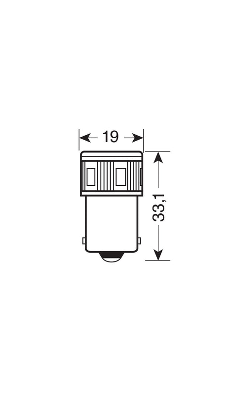 10-30V Mega-Led 11 - 11 SMD x 1 chip - (P21W) - BA15s - 1 pz - D/Blister - Bianco - Doppia polarità - Resistenza incorporata