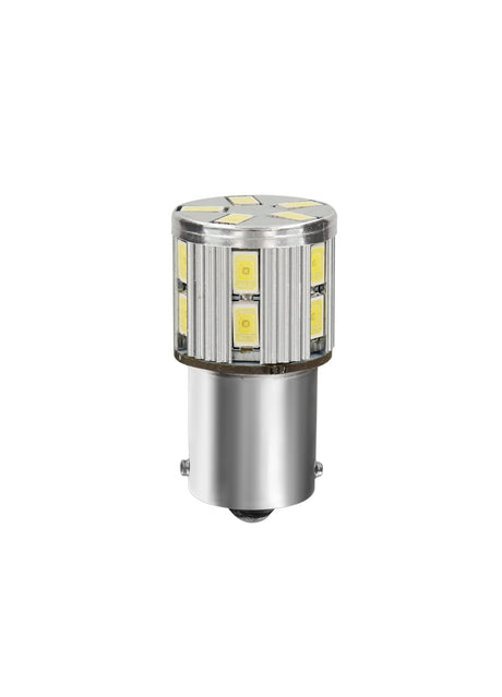 10-30V Mega-Led 17 - 17 SMD x 1 chip - (P21W) - BA15s - 1 pz - D/Blister - Bianco - Doppia polarità - Resistenza incorporata