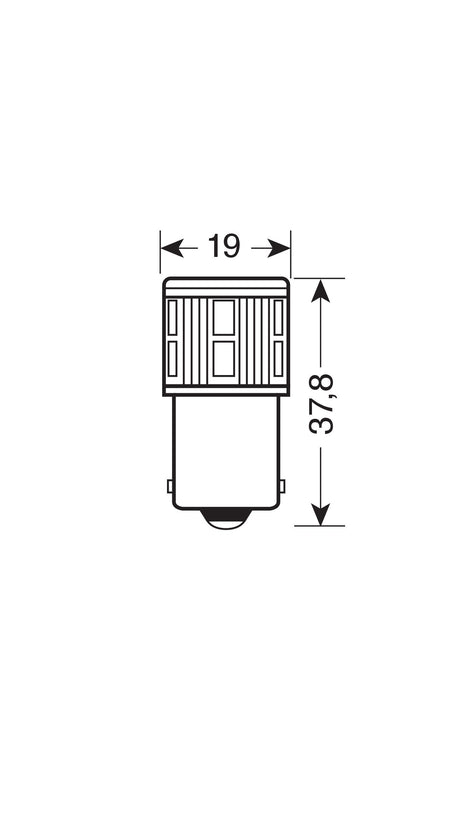 10-30V Mega-Led 17 - 17 SMD x 1 chip - (P21W) - BA15s - 1 pz - D/Blister - Bianco - Doppia polarità - Resistenza incorporata