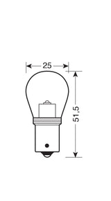 9-32V Mega-Led 16 - 1 Smd x 16 chips - (P21W) - BA15s - 2 pz - D/Blister - Bianco