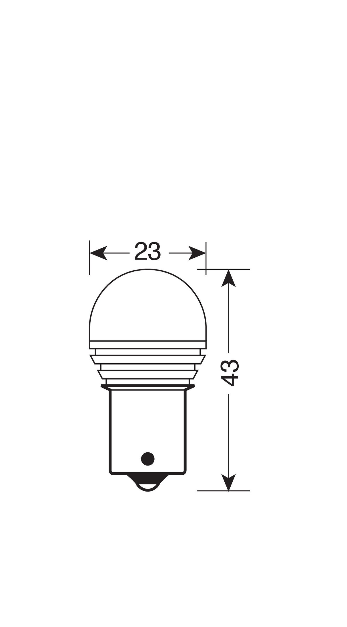 10-30V Mega-Led 9 - 1 SMD x 9 chips - (PY21W) - BAU15s - 1 pz - D/Blister - Arancio