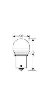 10-30V Mega-Led 9 - 1 SMD x 9 chips - (PY21W) - BAU15s - 1 pz - D/Blister - Arancio