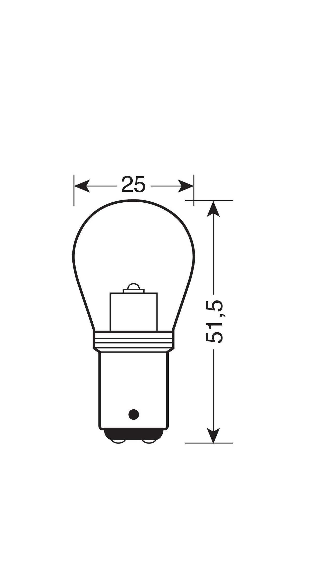 9-32V Mega-Led 16 - 1 Smd x 16 chips - (P21/5W) - BAY15d - 2 pz - D/Blister - Bianco