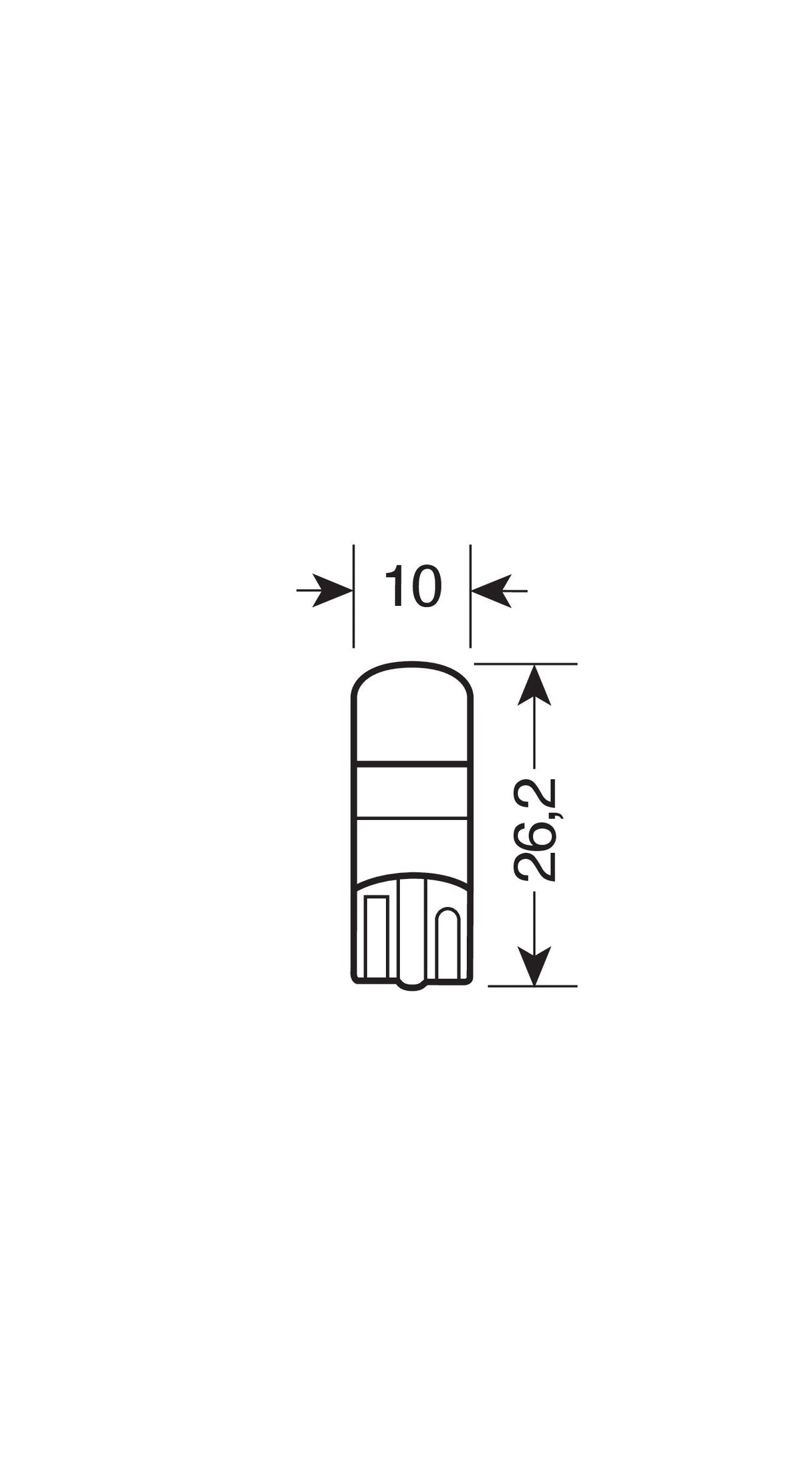 10-32V Mega-Led 1 - 1 super chip - (T10) - W2,1x9,5d - 2 pz - D/Blister - Bianco - Doppia polarità