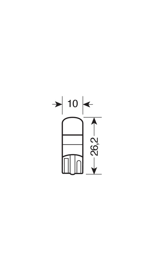 10-32V Mega-Led 1 - 1 super chip - (T10) - W2,1x9,5d - 2 pz - D/Blister - Bianco - Doppia polarità