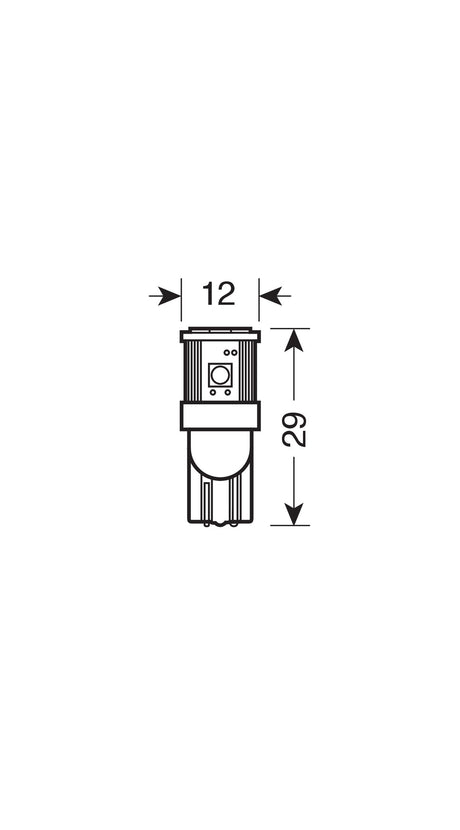 12-32V Mega-Led 7 - 7 Smd x 1 chip - (T10) - W2,1x9,5d - 2 pz - D/Blister - Bianco - Doppia polarità