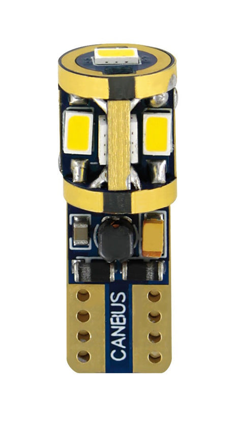 10-32V Mega-Led 9 - 9 SMD x 1 chip - (T10) - W2,1x9,5d - 2 pz - D/Blister - Bianco - Doppia polarità - Resistenza incorporata