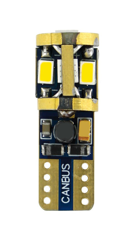 10-32V Mega-Led 9 - 9 SMD x 1 chip - (T10) - W2,1x9,5d - 2 pz - D/Blister - Bianco - Doppia polarità - Resistenza incorporata