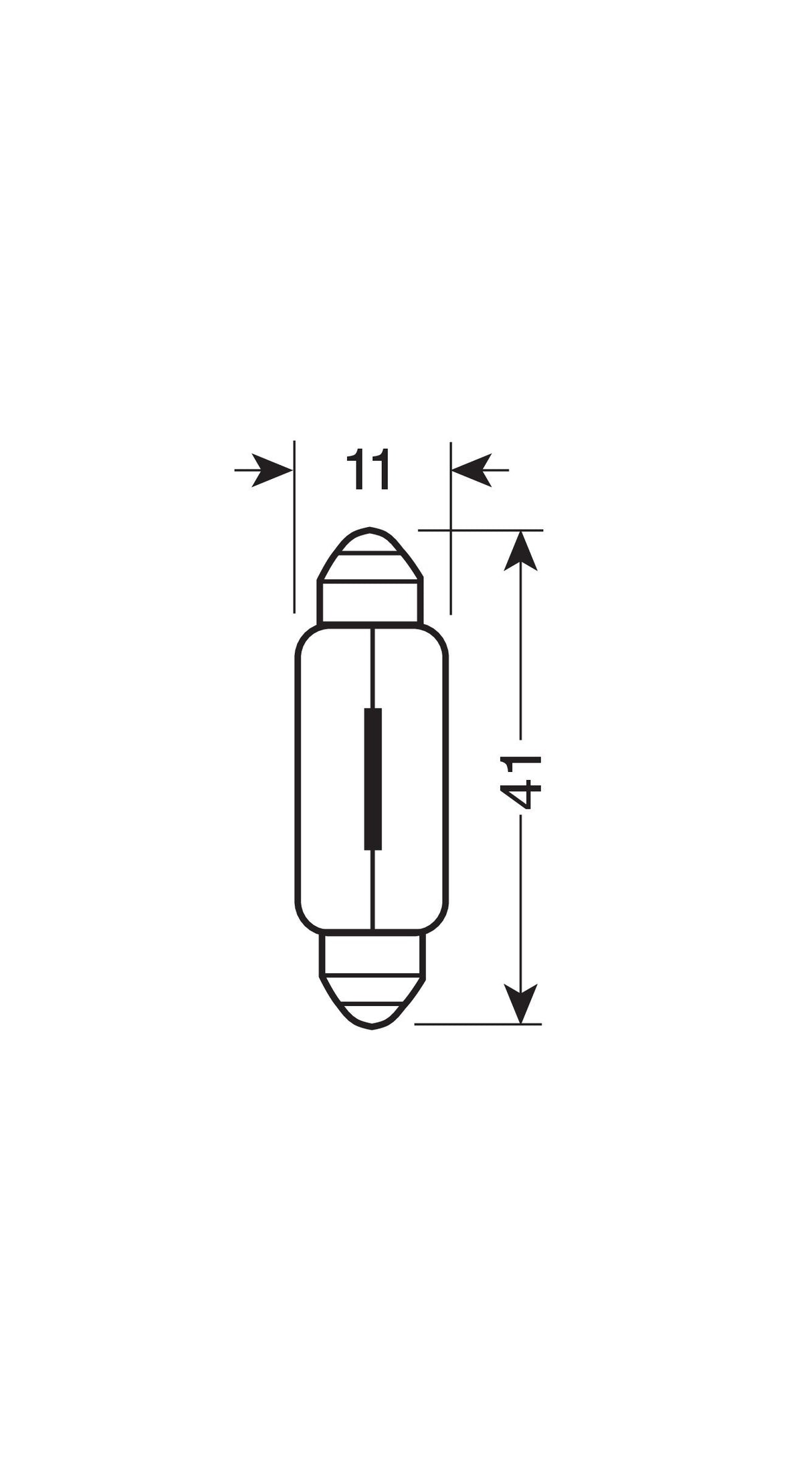 24V Original Line - 11x41 mm - 3W - SV8,5-8 - 1 pz - Sfuso