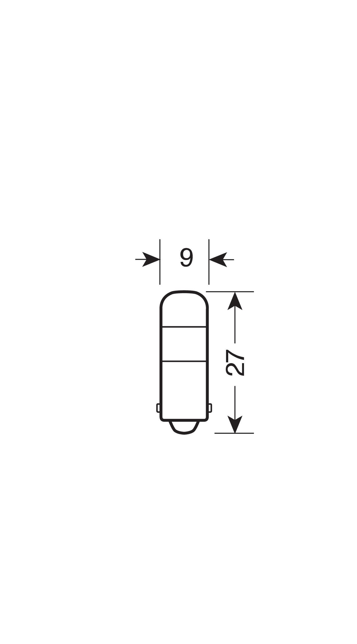 24V LEDriving - (T4W) - 1W - BA9s - 2 pz - Blister - Bianco Freddo