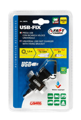 Usb-Fix, presa Usb con ricarica veloce universale, 12/24V