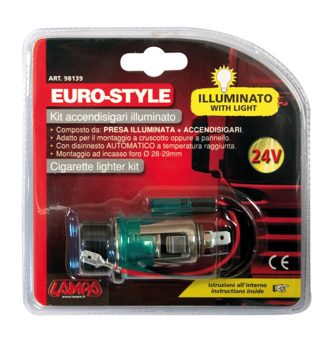 Euro-Style kit accendisigari illuminato 24V