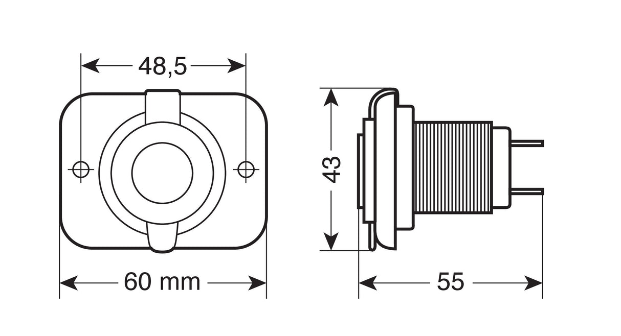 Ext-10, presa di corrente Safe Lock, 12/24V