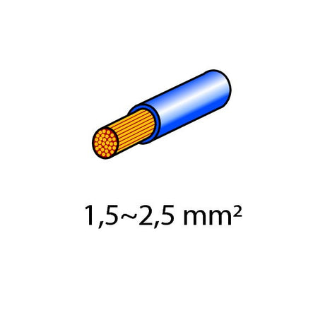 Kit 40 terminali-capicorda piatti a doppio innesto - Blu