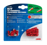 Kit 40 terminali-capicorda rotondi - Rosso