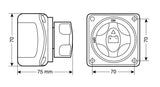 Interruttore stacca batteria a 3 posizioni - 12/50V