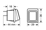 Interruttore impermeabile con led - 12/24V - Blu