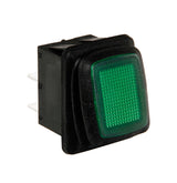 Interruttore impermeabile con led - 12/24V - Verde