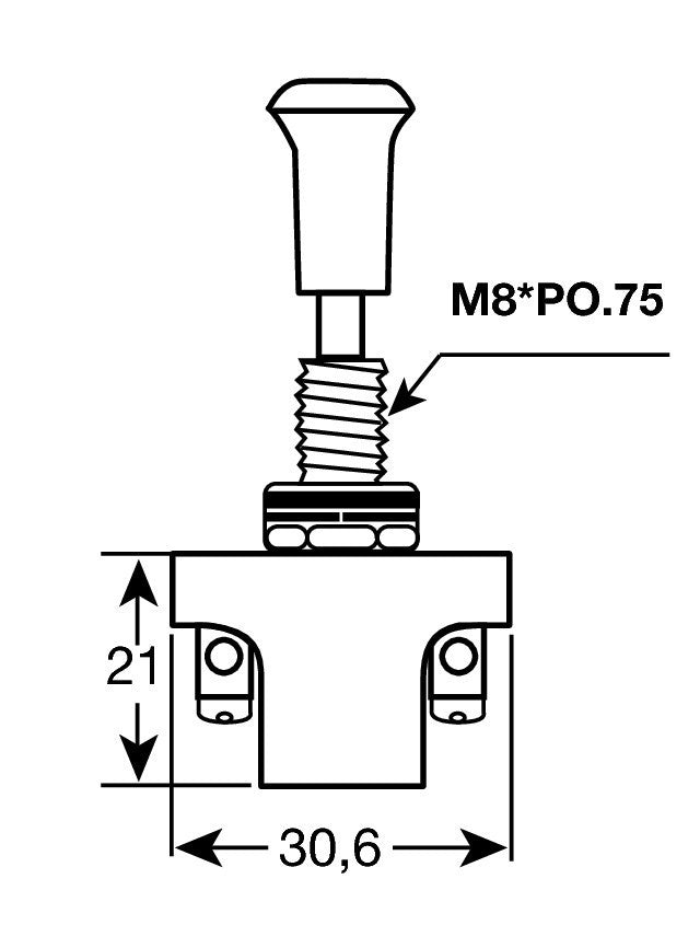 Interruttore tira-spingi - 12/24V - 10A