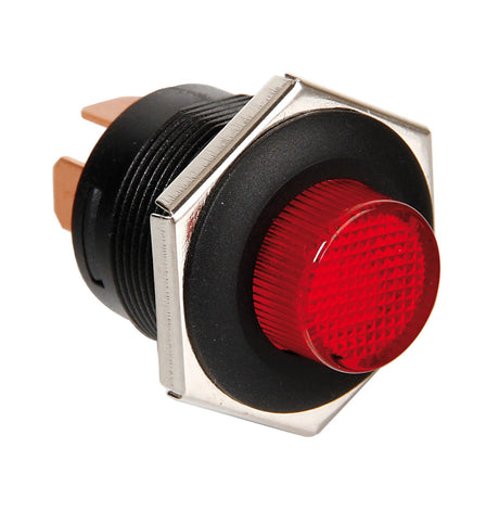 Interruttore a pulsante con led - 12/24V - Rosso