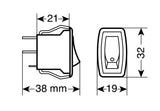 Interruttore con led - 12/24V - Blu