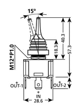 Interruttore a leve con cuffie intercambiabili - 12/24V - 20A