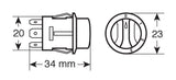 Interruttore a rotazione a 4 posizioni - 12/24V - 10A