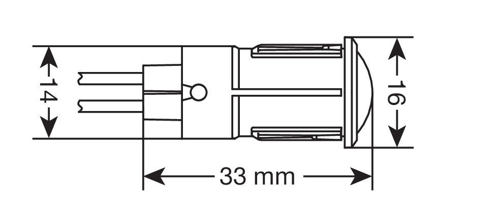 Spia a led rossa - 12/24V