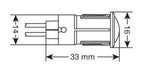 Spia a led rossa - 12/24V