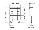 Set 10 micro-fusibili lamellari assortiti, 12/32V