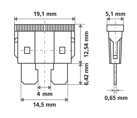 Smart Led, set 6 fusibili lamellari con spia a led, 12/32V - 5A