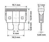 Smart Led, set 6 fusibili lamellari con spia a led, 12/32V - 7,5A