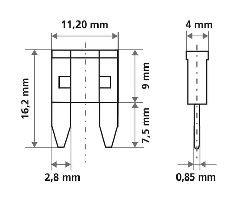 Smart Led, set 6 micro-fusibili lamellari con spia a led, 12/32V - 5A