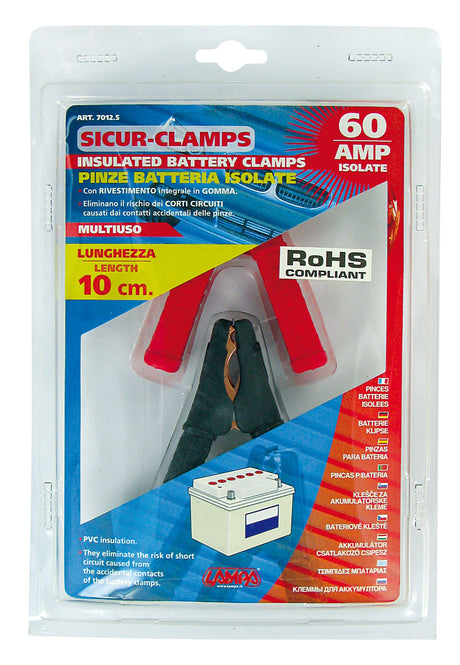 Sicur-Clamp pinze batteria isolate - 10 cm - 60A