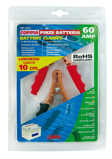 Coppia pinze batteria - 10 cm - 60A