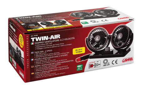 Twin-Air, doppio ventilatore a due velocità, Ø 4” - 24V